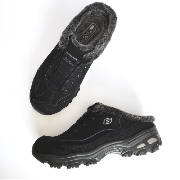 skechers slip on clog sneakers